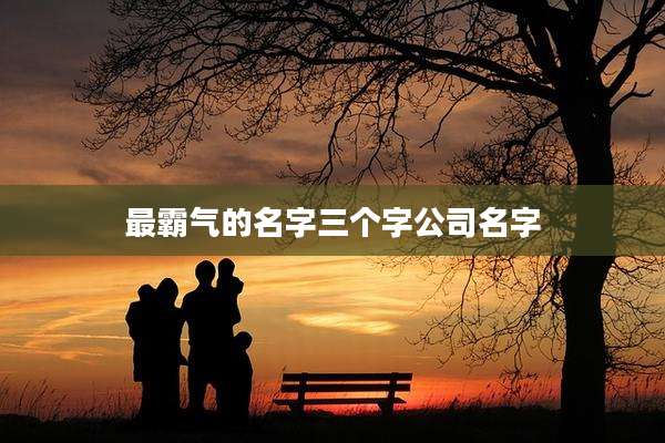 最霸气的名字三个字公司名字