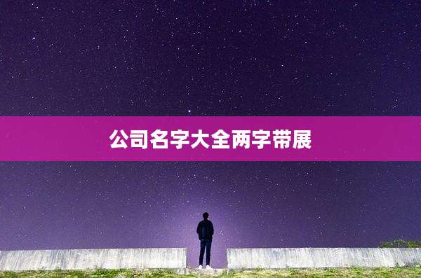 公司名字大全两字带展
