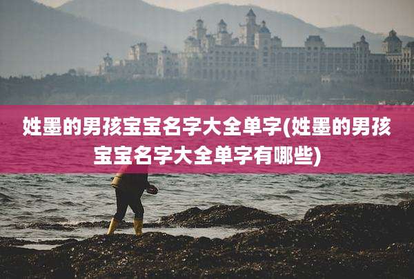 姓墨的男孩宝宝名字大全单字(姓墨的男孩宝宝名字大全单字有哪些)