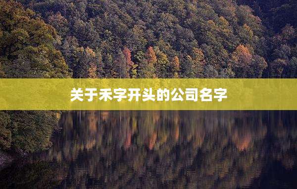 关于禾字开头的公司名字