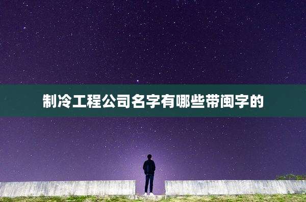 制冷工程公司名字有哪些带闽字的