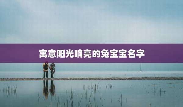 寓意阳光响亮的兔宝宝名字
