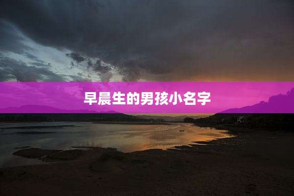 早晨生的男孩小名字