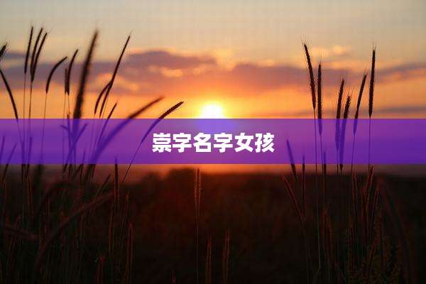 崇字名字女孩