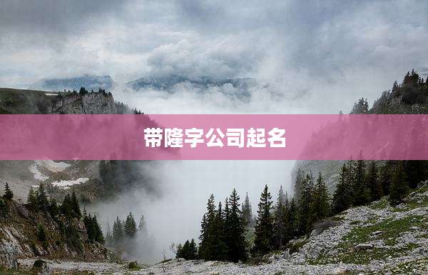 带隆字公司起名