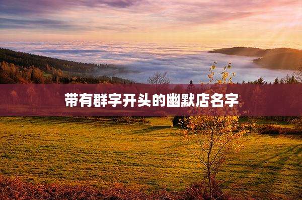 带有群字开头的幽默店名字