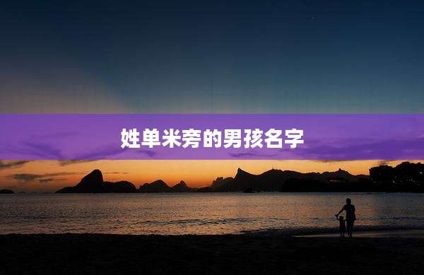姓单米旁的男孩名字