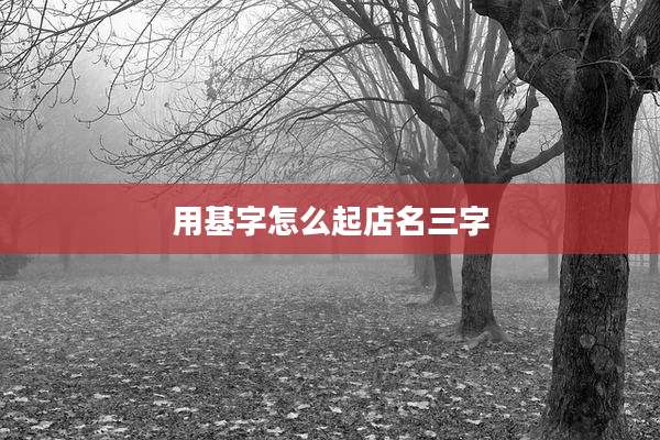 用基字怎么起店名三字