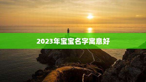 2023年宝宝名字寓意好