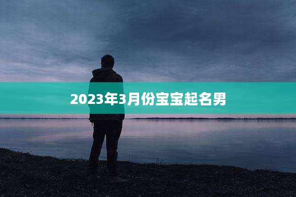 2023年3月份宝宝起名男