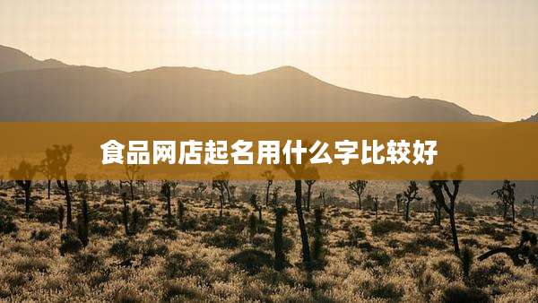 食品网店起名用什么字比较好