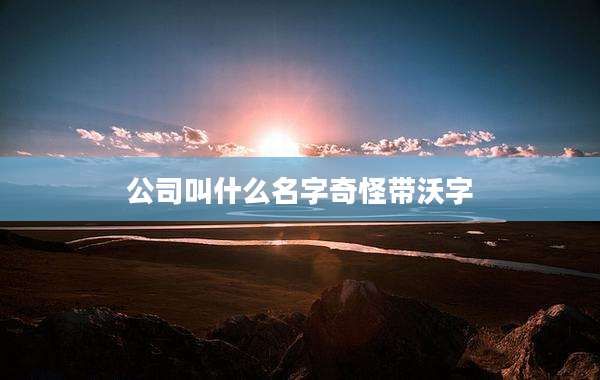 公司叫什么名字奇怪带沃字