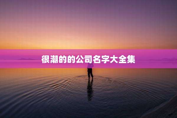 很潮的的公司名字大全集