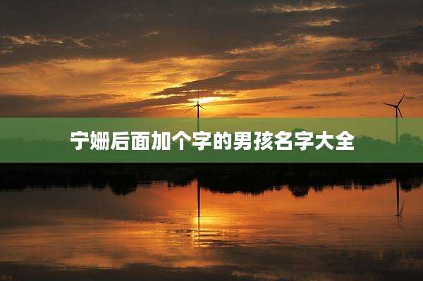 宁姗后面加个字的男孩名字大全