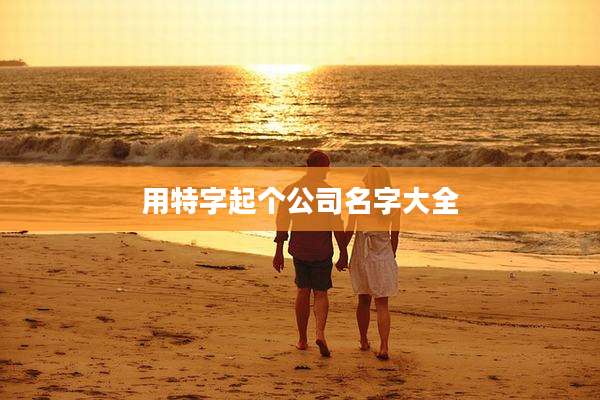用特字起个公司名字大全