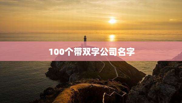 100个带双字公司名字