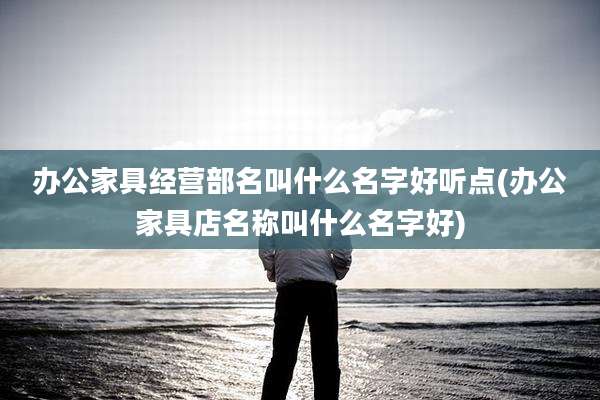 办公家具经营部名叫什么名字好听点(办公家具店名称叫什么名字好)