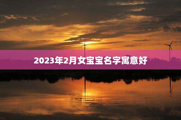 2023年2月女宝宝名字寓意好