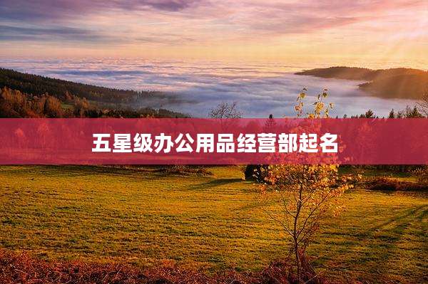 五星级办公用品经营部起名