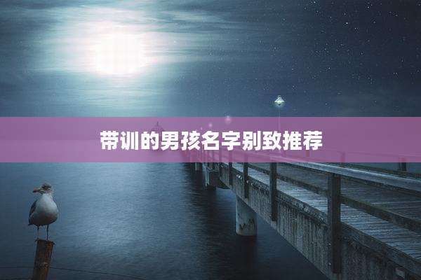 带训的男孩名字别致推荐