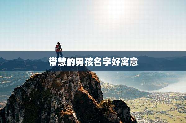 带慧的男孩名字好寓意