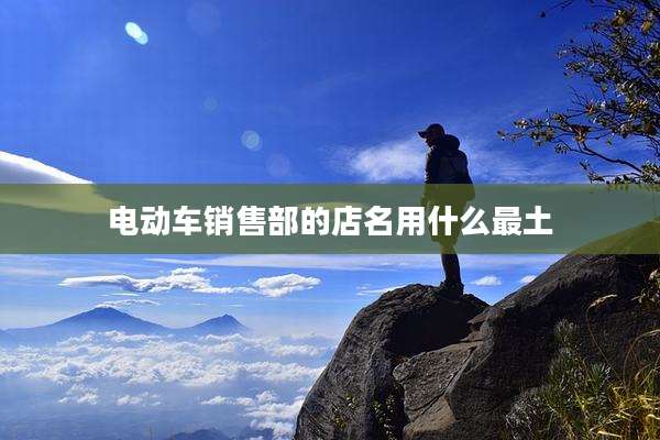 电动车销售部的店名用什么最土