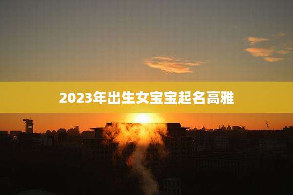 2023年出生女宝宝起名高雅