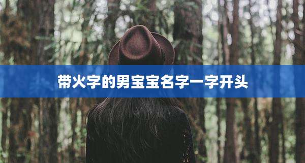 带火字的男宝宝名字一字开头