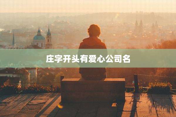 庄字开头有爱心公司名