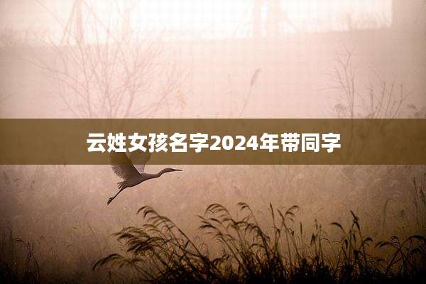 云姓女孩名字2024年带同字