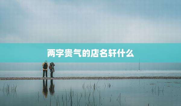 两字贵气的店名轩什么