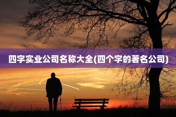 四字实业公司名称大全(四个字的著名公司)