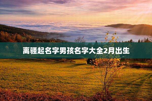 离骚起名字男孩名字大全2月出生