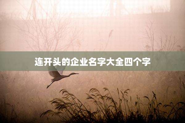 连开头的企业名字大全四个字