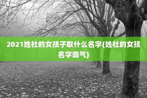 2021姓杜的女孩子取什么名字(姓杜的女孩名字霸气)