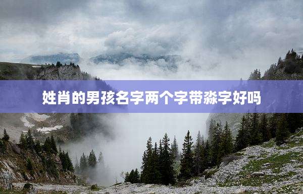 姓肖的男孩名字两个字带淼字好吗