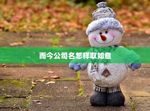 而今公司名怎样取如意