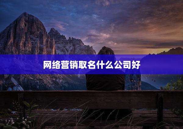 网络营销取名什么公司好