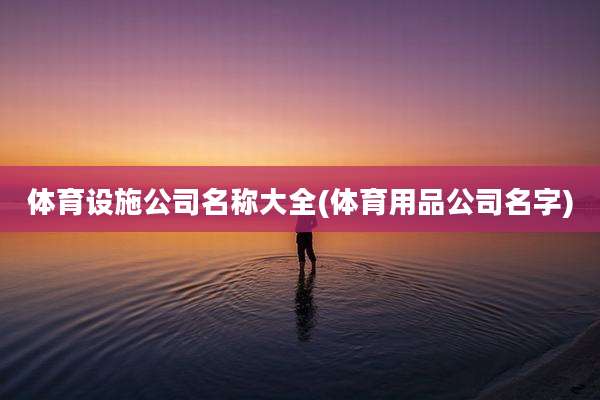 体育设施公司名称大全(体育用品公司名字)