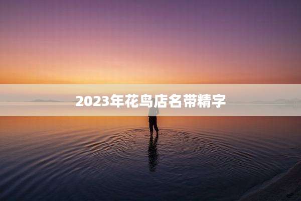 2023年花鸟店名带精字