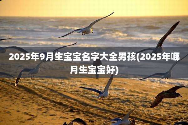 2025年9月生宝宝名字大全男孩(2025年哪月生宝宝好)