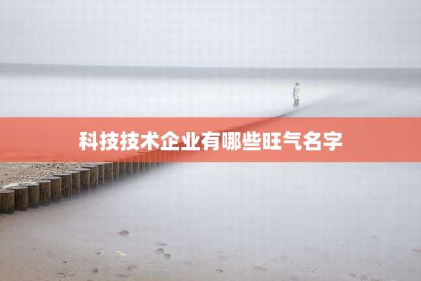 科技技术企业有哪些旺气名字