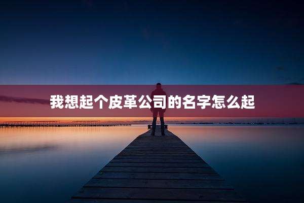 我想起个皮革公司的名字怎么起