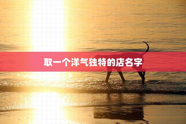 取一个洋气独特的店名字