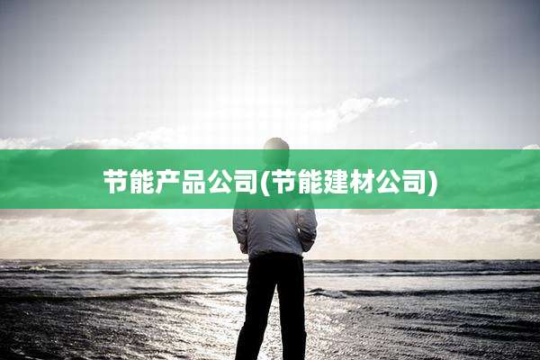 节能产品公司(节能建材公司)