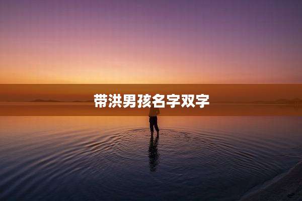 带洪男孩名字双字