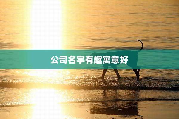 公司名字有趣寓意好