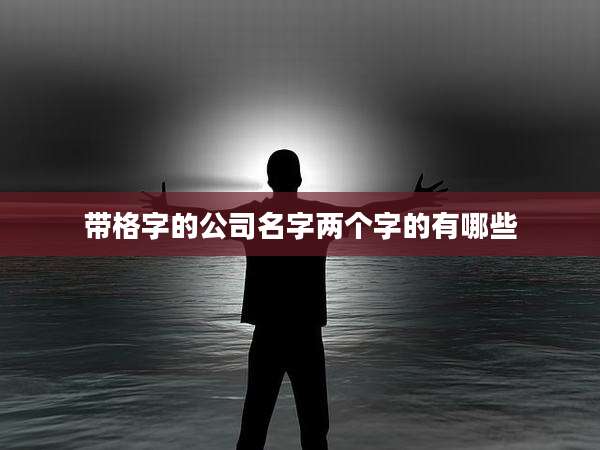带格字的公司名字两个字的有哪些