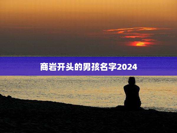 商岩开头的男孩名字2024