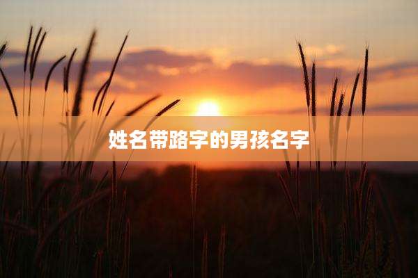 姓名带路字的男孩名字